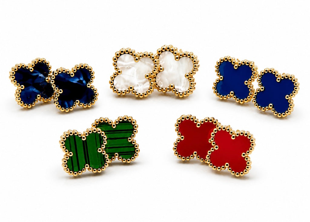 Boucles d'oreilles Puces TREFLE