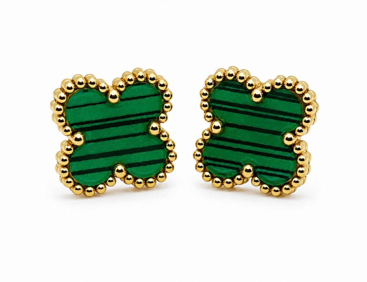 Boucles d'oreilles Puces TREFLE