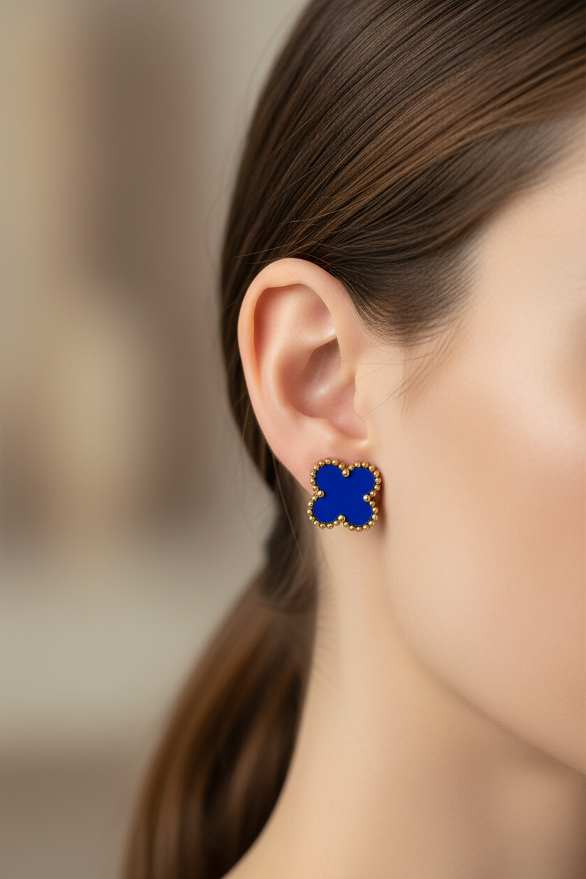 Boucles d'oreilles Puces TREFLE